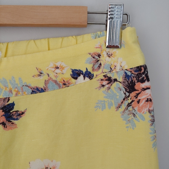 Anthropologie Feather Bone Talese Wide Leg Pants Yellow Size 8 - Picture 9 of 16